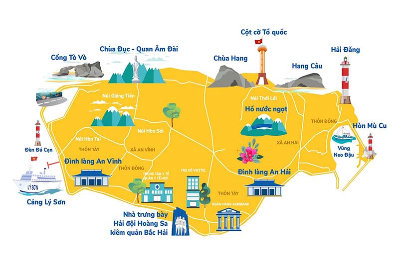 bản đồ du lịch đảo lý sơn