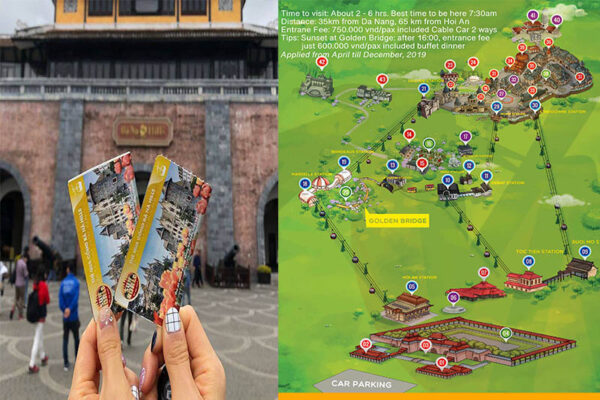 mau vé bà nà hill tại quầy